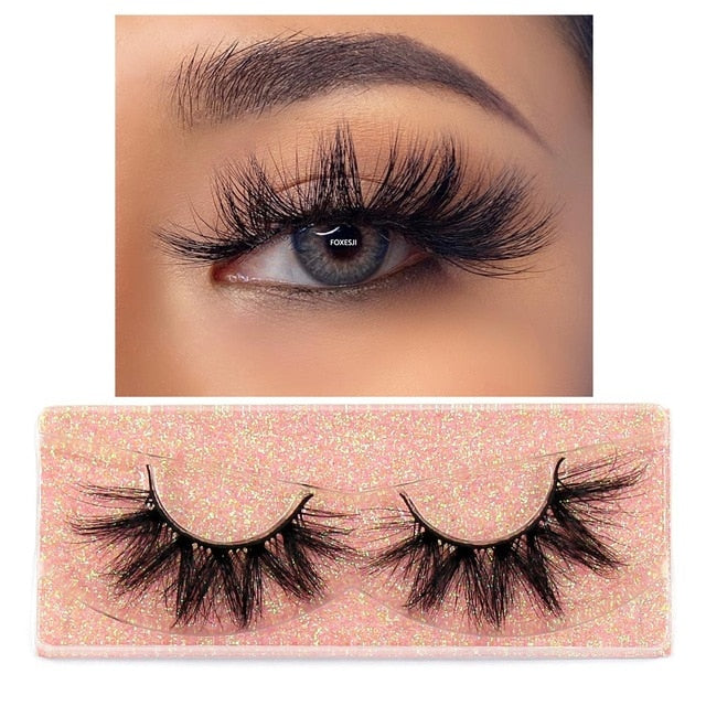 Eyelashes 3D Mink Lashes Fluffy Soft Wispy Volume Natural long Cross False Eyelashes