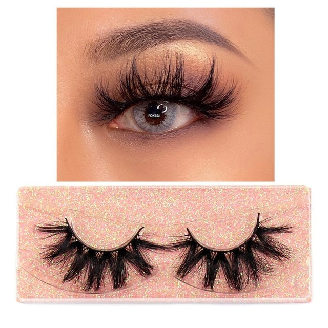 Eyelashes 3D Mink Lashes Fluffy Soft Wispy Volume Natural long Cross False Eyelashes