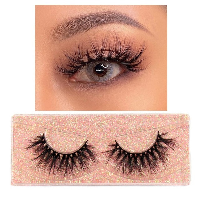 Eyelashes 3D Mink Lashes Fluffy Soft Wispy Volume Natural long Cross False Eyelashes