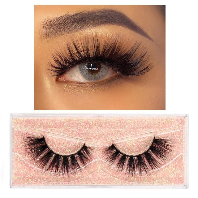 Eyelashes 3D Mink Lashes Fluffy Soft Wispy Volume Natural long Cross False Eyelashes