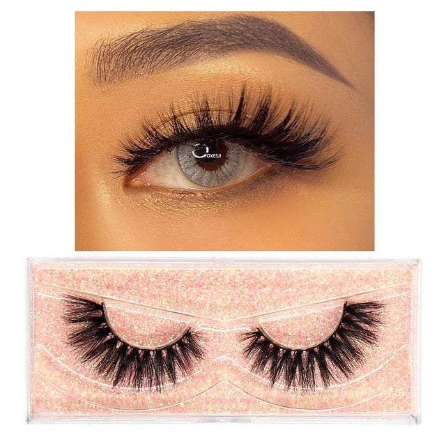 Eyelashes 3D Mink Lashes Fluffy Soft Wispy Volume Natural long Cross False Eyelashes