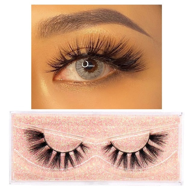 Eyelashes 3D Mink Lashes Fluffy Soft Wispy Volume Natural long Cross False Eyelashes