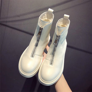 winter hot Genuine leather women's boots fashion trend comfortable wild warm short tube boots