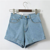 Women's Denim Shorts Blue Black High Waist Woman Shorts Short Jeans