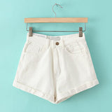 Women's Denim Shorts Blue Black High Waist Woman Shorts Short Jeans