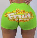 Summer Shorts Slim Womens Short Pants Print Hot Sale Hip-hop Outdoor Sports Elastic Waist