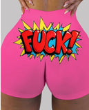Summer Shorts Slim Womens Short Pants Print Hot Sale Hip-hop Outdoor Sports Elastic Waist
