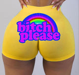Summer Shorts Slim Womens Short Pants Print Hot Sale Hip-hop Outdoor Sports Elastic Waist