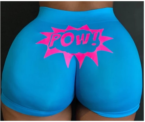 Summer Shorts Slim Womens Short Pants Print Hot Sale Hip-hop Outdoor Sports Elastic Waist