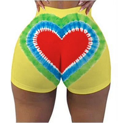 Summer Shorts Slim Womens Short Pants Print Hot Sale Hip-hop Outdoor Sports Elastic Waist