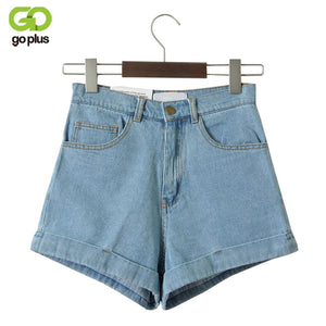 Women's Denim Shorts Blue Black High Waist Woman Shorts Short Jeans