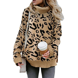 Casual Sweater Loose Turtleneck Sweater Women Knitwear Long Sleeve Pull Jumpers