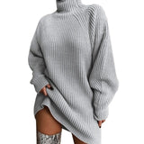 Casual Sweater Loose Turtleneck Sweater Women Knitwear Long Sleeve Pull Jumpers