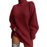 Casual Sweater Loose Turtleneck Sweater Women Knitwear Long Sleeve Pull Jumpers