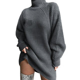 Casual Sweater Loose Turtleneck Sweater Women Knitwear Long Sleeve Pull Jumpers