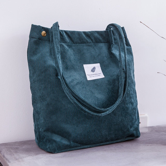 Canvas Cloth Shoulder Bag Environmental Storage Handbag Reusable Foldable