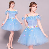 White Boat Neck Appliques Ball Gown Elegant Evening Dresses  Banquet Formal Party Prom dresses