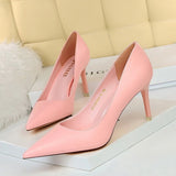 Women Pumps Fashion High Heels Shoes Black Pink White Shoes
