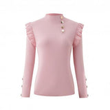 Plus Size Autumn Winter Women Blouse Long Sleeve Knitwear