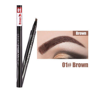 Eyebrow Pen Four-claw Eye Brow Tint Makeup three Colors Eyebrow Pencil Brown Black Grey Brush