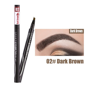 Eyebrow Pen Four-claw Eye Brow Tint Makeup three Colors Eyebrow Pencil Brown Black Grey Brush