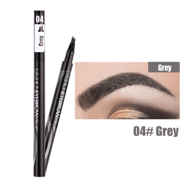 Eyebrow Pen Four-claw Eye Brow Tint Makeup three Colors Eyebrow Pencil Brown Black Grey Brush