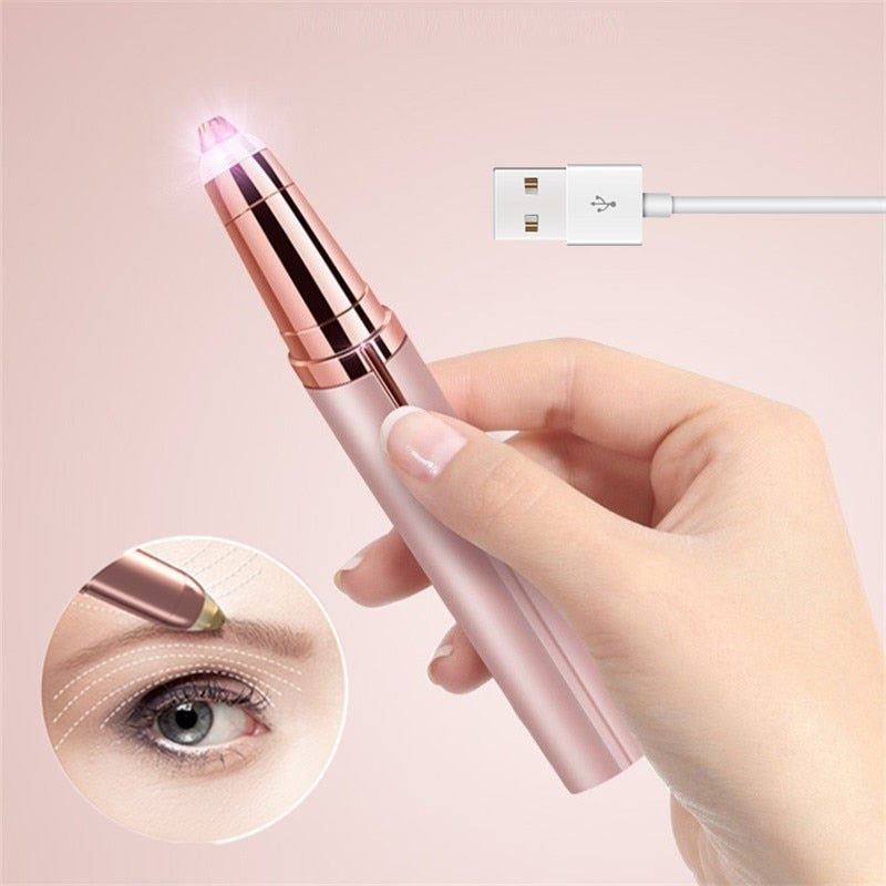 USB Electric Eyebrow Trimmer Makeup Painless Eye Brow Epilator