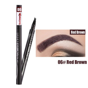 Eyebrow Pen Four-claw Eye Brow Tint Makeup three Colors Eyebrow Pencil Brown Black Grey Brush