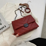 Embroidery Thread Small PU Leather Crossbody Bags