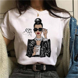 Female Tshirt Women Fashion Graphic Printed T-Shirt Harajuku Korean Style Short Sleeves Clothes Female