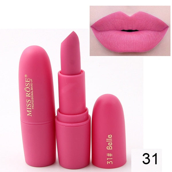 MISS ROSE Lipstick Matte Waterproof Velvet Lip Stick 18 colors