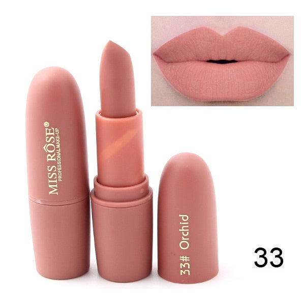 MISS ROSE Lipstick Matte Waterproof Velvet Lip Stick 18 colors