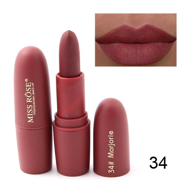 MISS ROSE Lipstick Matte Waterproof Velvet Lip Stick 18 colors