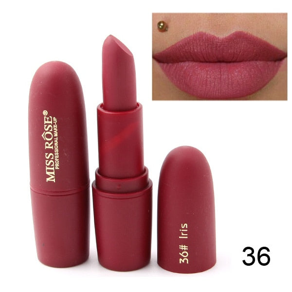 MISS ROSE Lipstick Matte Waterproof Velvet Lip Stick 18 colors