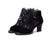 Summer mesh Peep Toe sandals sexy heels single shoes women