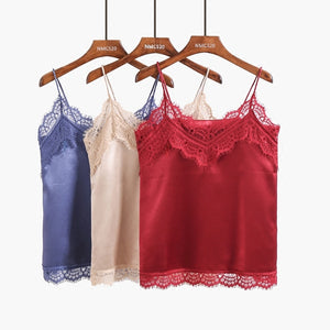 Women's New Lace Camisoles V-collar Lace Stitching Female Fashion