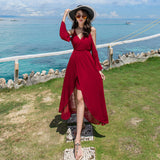 Sexy Beach Dress Chiffon Long Dress Strapless Dress