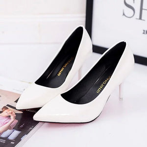 Plus Size OL Office Lady Shoes Faux Suede High Heels