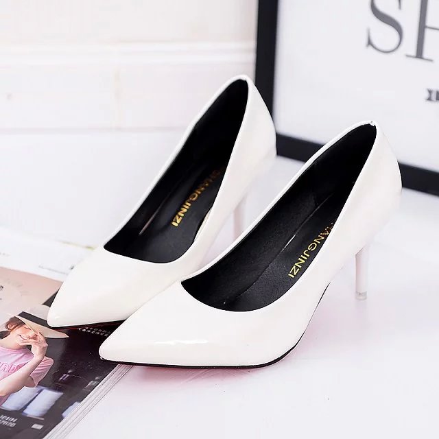 Plus Size OL Office Lady Shoes Faux Suede High Heels