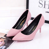 Plus Size OL Office Lady Shoes Faux Suede High Heels