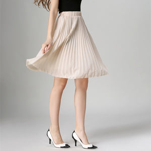 High Waist Pleated Skirt Women