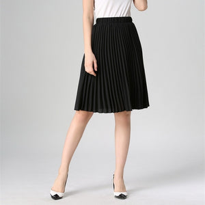High Waist Pleated Skirt Women
