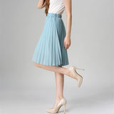 High Waist Pleated Skirt Women