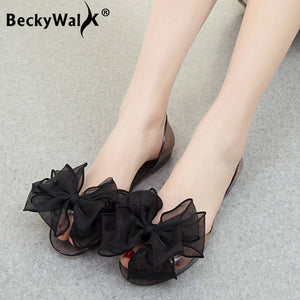 Sweet Bowknot Women Sandals Summer Jelly Shoes