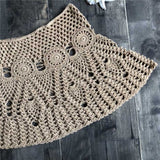 Sexy summer crochet swimwear floral mini skirt