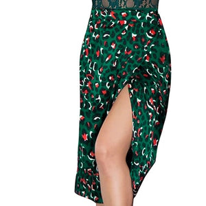 Leopard Print Long Skirts Women
