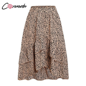 High Waist Polka Dot Feminino Summer Skirts