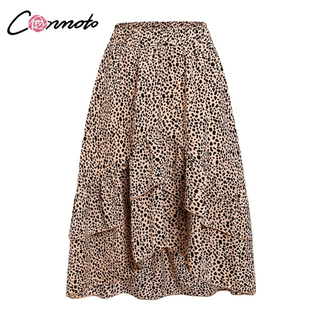 High Waist Polka Dot Feminino Summer Skirts