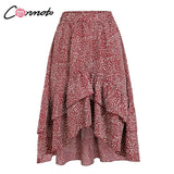 High Waist Polka Dot Feminino Summer Skirts