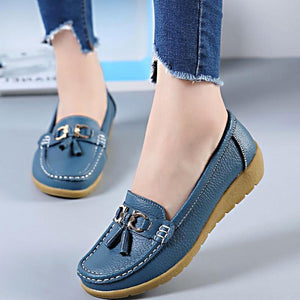 Spring Flats Women Shoes Loafers Genuine Leather Women Flats